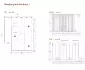 Plan and cross sections of the folk song pavilion