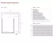 Plan and sections of the organ music pavilion