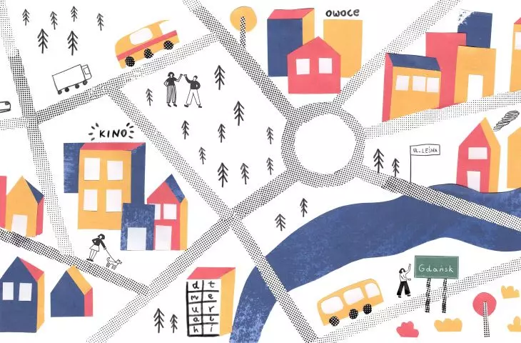 Książka „Miasto Liter”, mapa