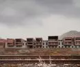 Motel project in Scotland, view from the railroad route