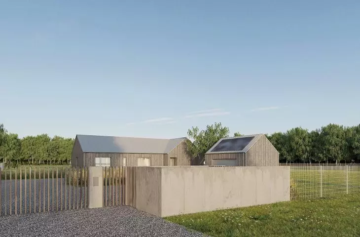 KRZ_21 house project, view from the road side