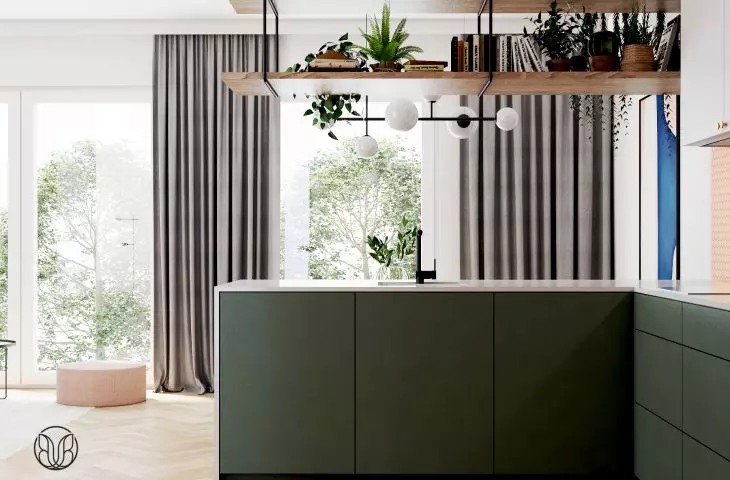 House near Warsaw - kitchen island