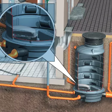 Anti-flooding sump with valve