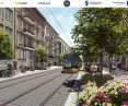 Ratajczaka Street in Poznań after reconstruction, visualization, proj. SAFEGE S.A.S. and Graph'it 