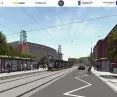 Ulica Ratajczaka w Poznaniu po przebudowie, wizualizacja, proj. SAFEGE S.A.S. oraz Graph’it