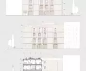 cross-section A-A and elevations