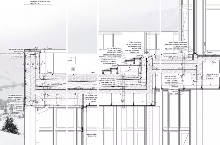 Björkliden hotel project, construction detail