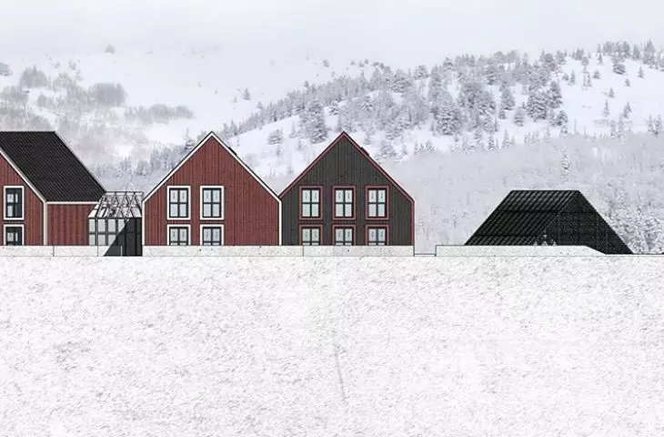 Björkliden hotel project, elevations