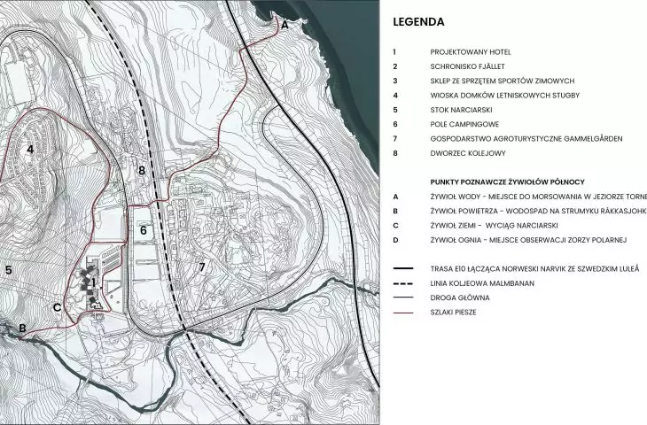 Björkliden hotel project, situation