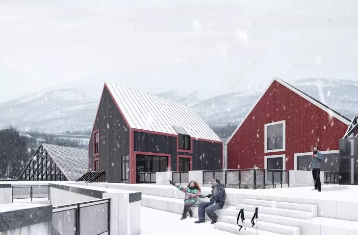 Björkliden hotel project, observation deck