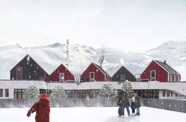 Björkliden hotel project, ice rink