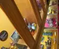 Historical toys in display cases