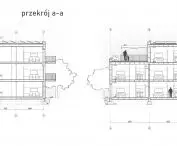 Projekt niskoemisyjnego osiedla mieszkaniowego, przekroje