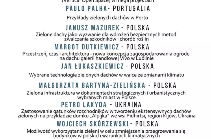 Międzynarodowa Konferencja z okazji 10-lecia Polskiego Stowarzyszenia „Dachy Zielone”