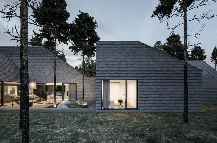 PUS_1 multi-unit house near Poznań, visualization, proj. PL.architekci