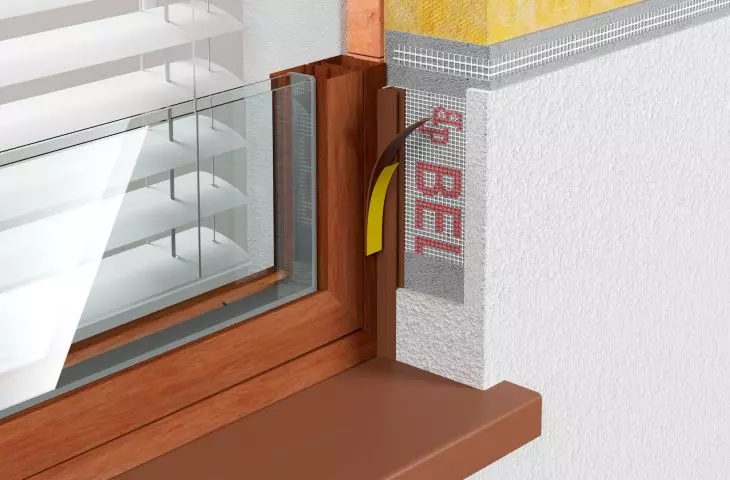 Bella Plast BP13 MIDI KOLOR złoty dąb listwa dylatacyjna przyokienna.