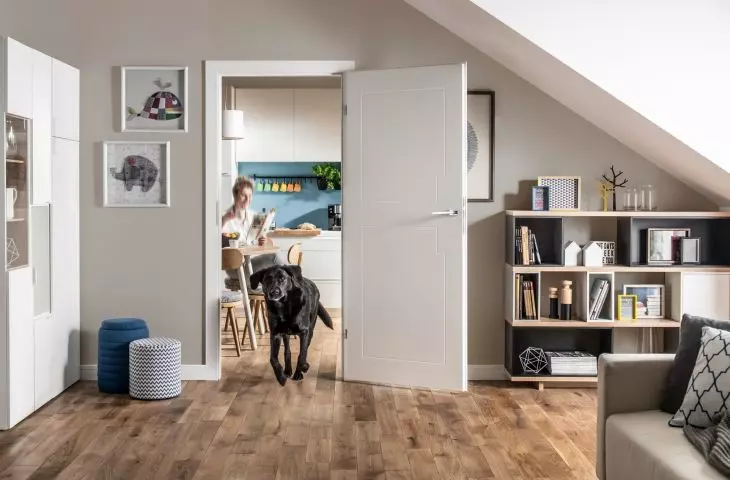 If you want an original stylistic accent, choose milled drawings on panel doors