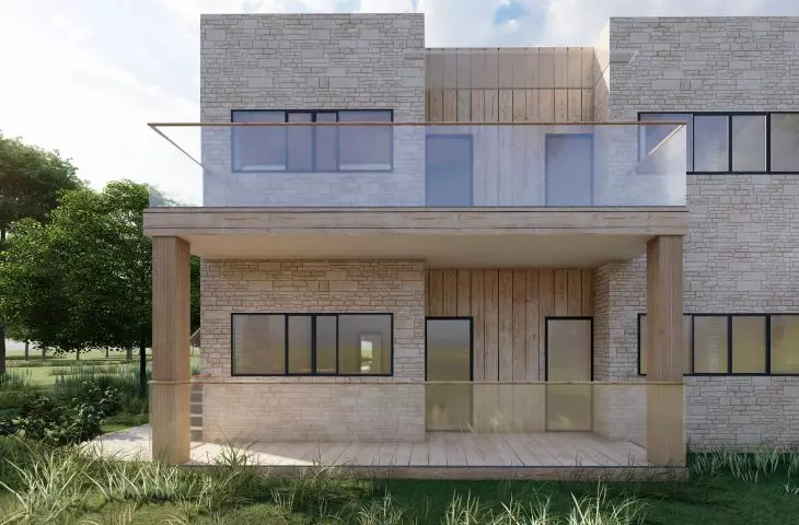 The author referred to the typical locations of porches of single-family houses