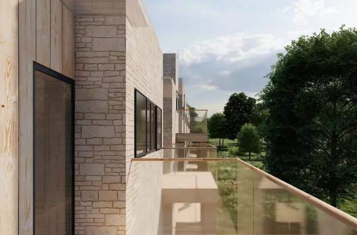 The Front Porch House project, view from the balcony