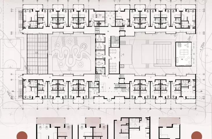 The Front Porch House project, first floor plan