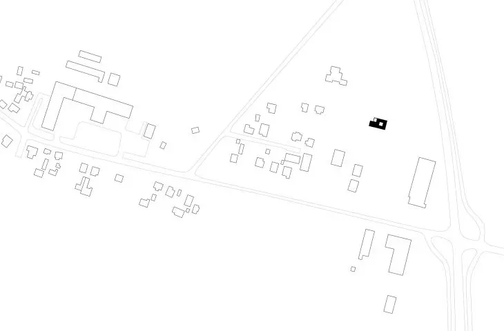 Dom z atrium, schwarzplan