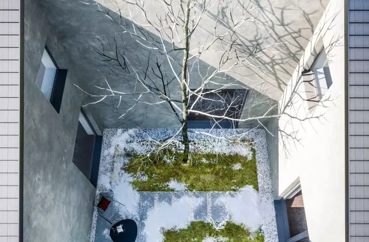 Atrium zimą