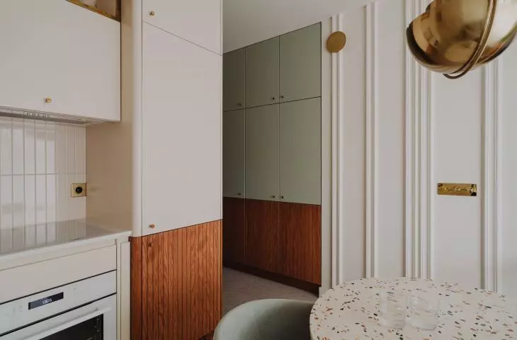 view from kitchen to hallway 