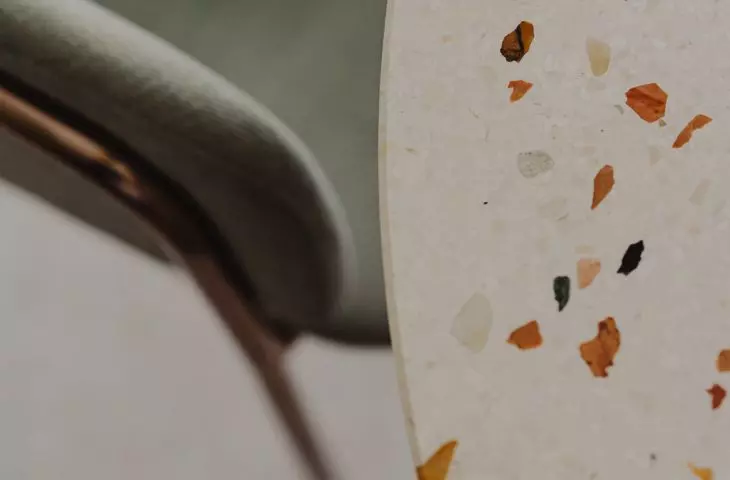 table with terrazzo pattern
