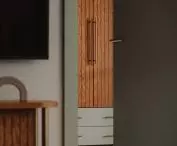 You can see the bedroom closet in the background