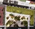 Projekt zielonego rynku w Mielcu, widok z lotu ptaka