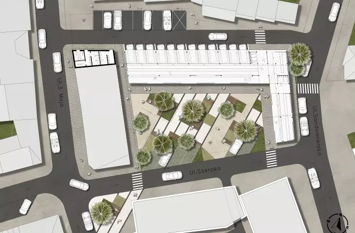 Green market project in Mielec, development plan