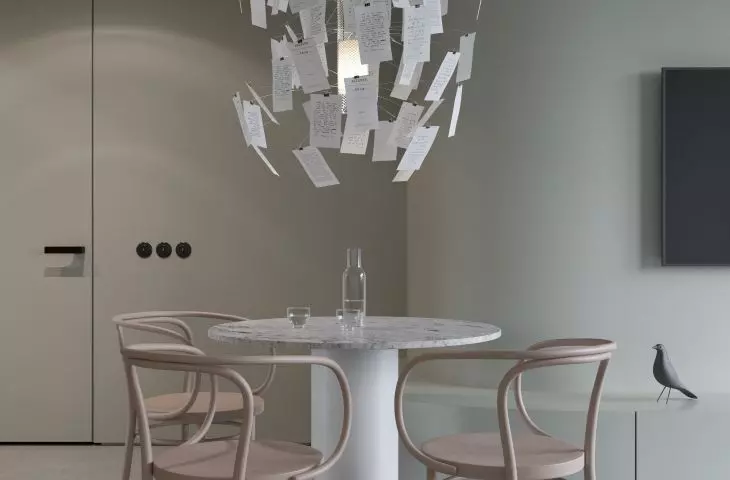 Apartment project in Zabłocie, dining room interior