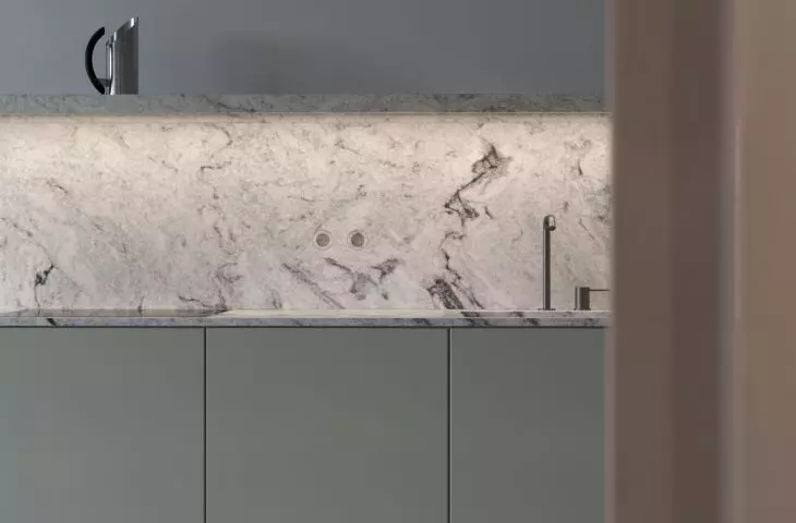Project of an apartment in Zabłocie, a fragment of the kitchen
