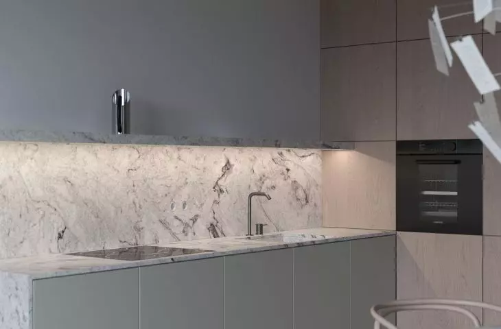 Apartment project in Zabłocie, kitchen development