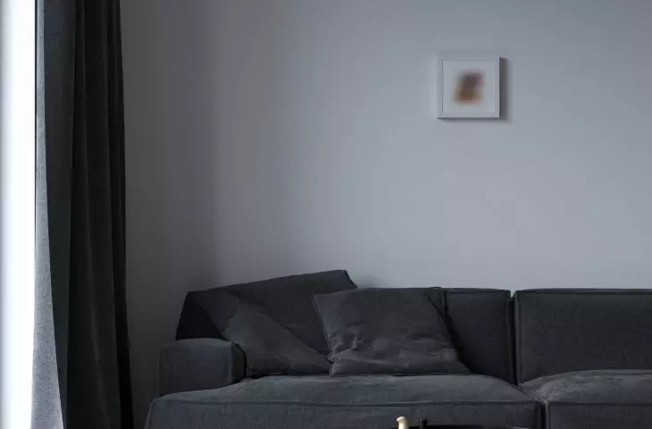Project of an apartment in Zabłocie, a fragment of the living area