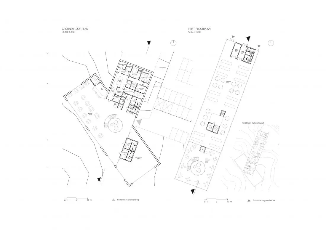 Projekt Following the terrain, rzut parteru
