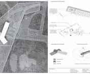 Projekt Following the terrain, zagospodarowanie terenu i aksonometria