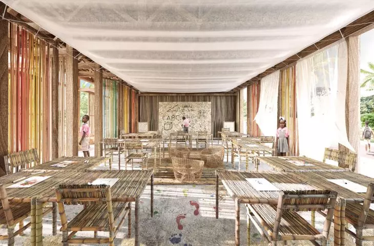 Interior of one of the designed classrooms