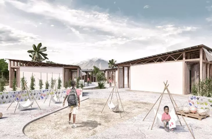 interior of the school yard