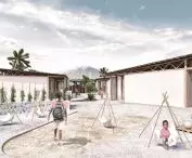 interior of the school yard