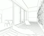 interior sketch, terrace