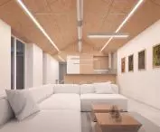 Projekt domu w Tryszczynie, wnętrze salonu