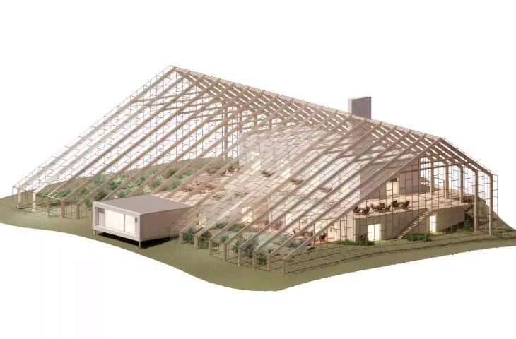 Projekt restauracji i szklarni na Islandii