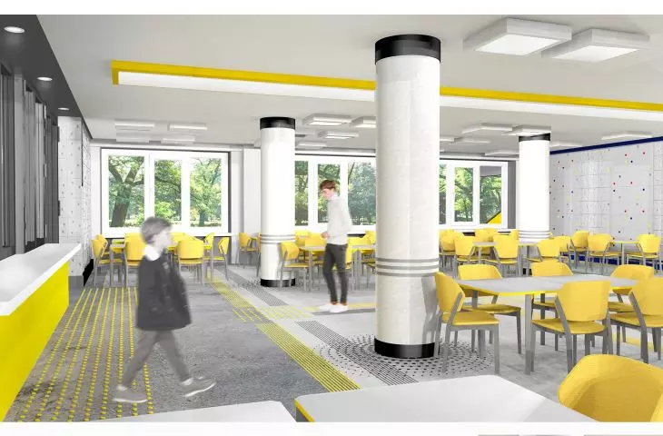 Jadalnia w projektowanym ośrodku