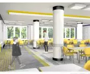 Jadalnia w projektowanym ośrodku