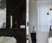 Bathroom with free-standing bathtub