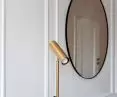Brass is also seen in the accessories of the apartment