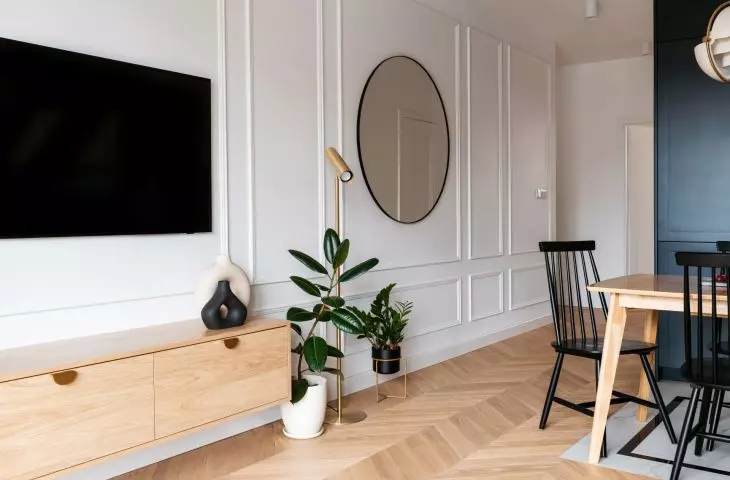 Living room and kitchen