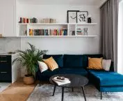 Above the corner were placed books