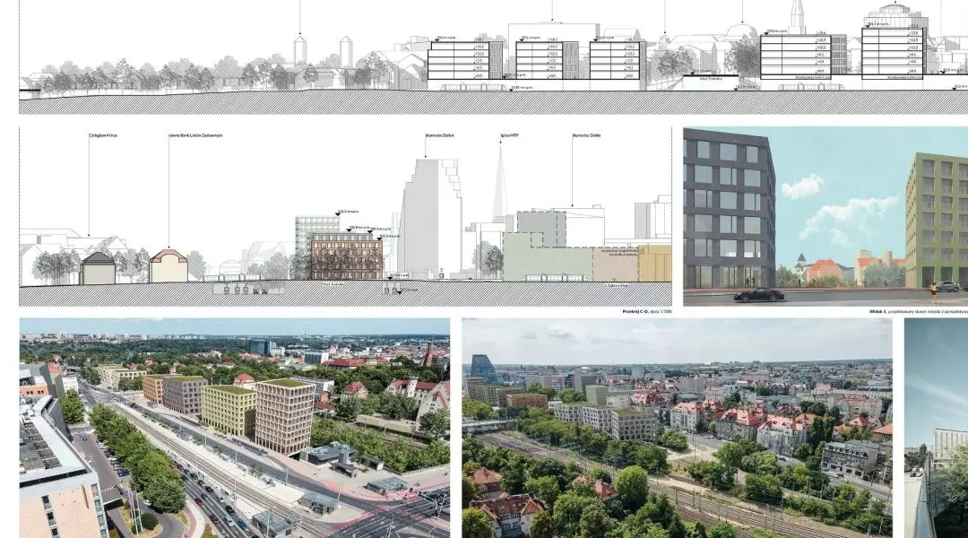 II Nagroda w konkursie na zagospodarowania terenów przy ul. F. Roosevelta w Poznaniu